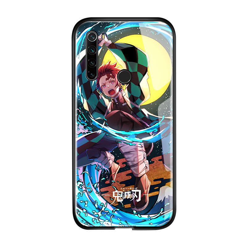 UCUC Phone case casing For Xiaomi Redmi Note7 Note 7 Pro Redmi Note 8 Note 8 Pro Note 8T Note 6 Note 6 Pro Case Shockproof Anime Demon Phone Case Glossy Tempered Glass Casing Cover