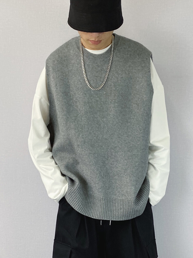 loose sweater vest