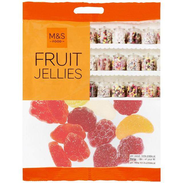 M&S Fruit Jellies 200g x1 Marks and Spencer Blackcurrant Orange Lime Lemon Raspberry Pear Fruity