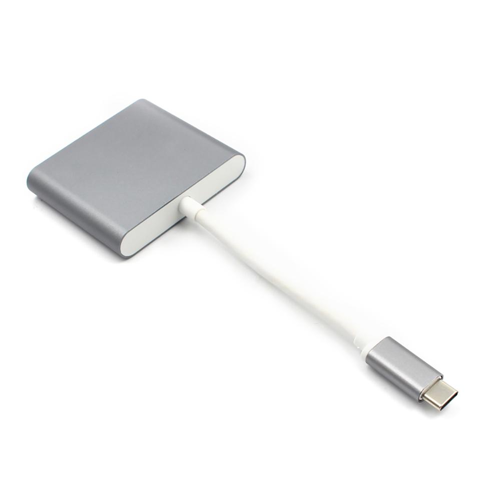 ☼3 in 1 USB 3.1 Type-C to 4K UHD HDMI USB-C hub adapter for MacBook