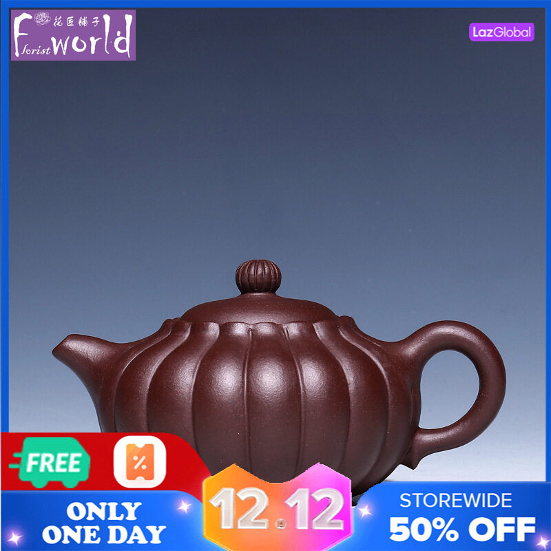 220ml Yixing clay teapot Darkred enameled pottery teapot Clay Pot