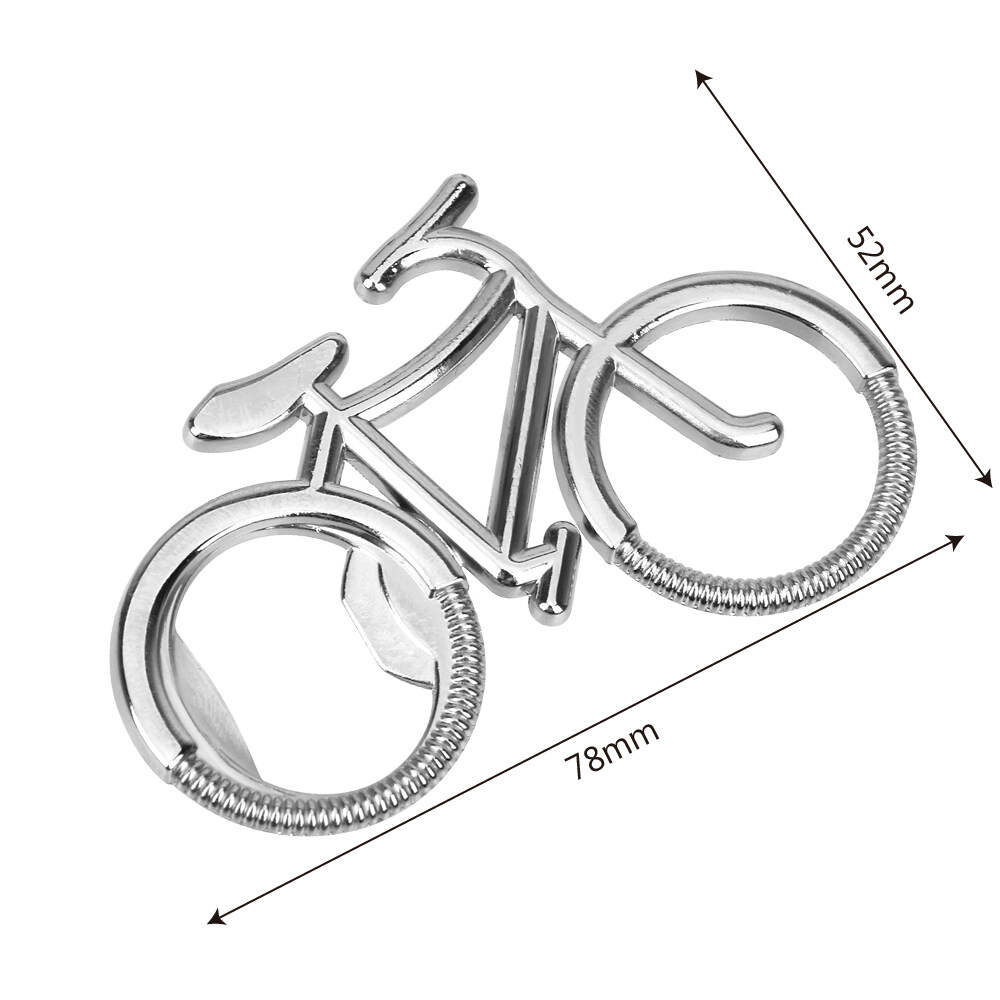 Keyring Key Chain Gift for Bicycle Lover Beer Soda Bottle Opener