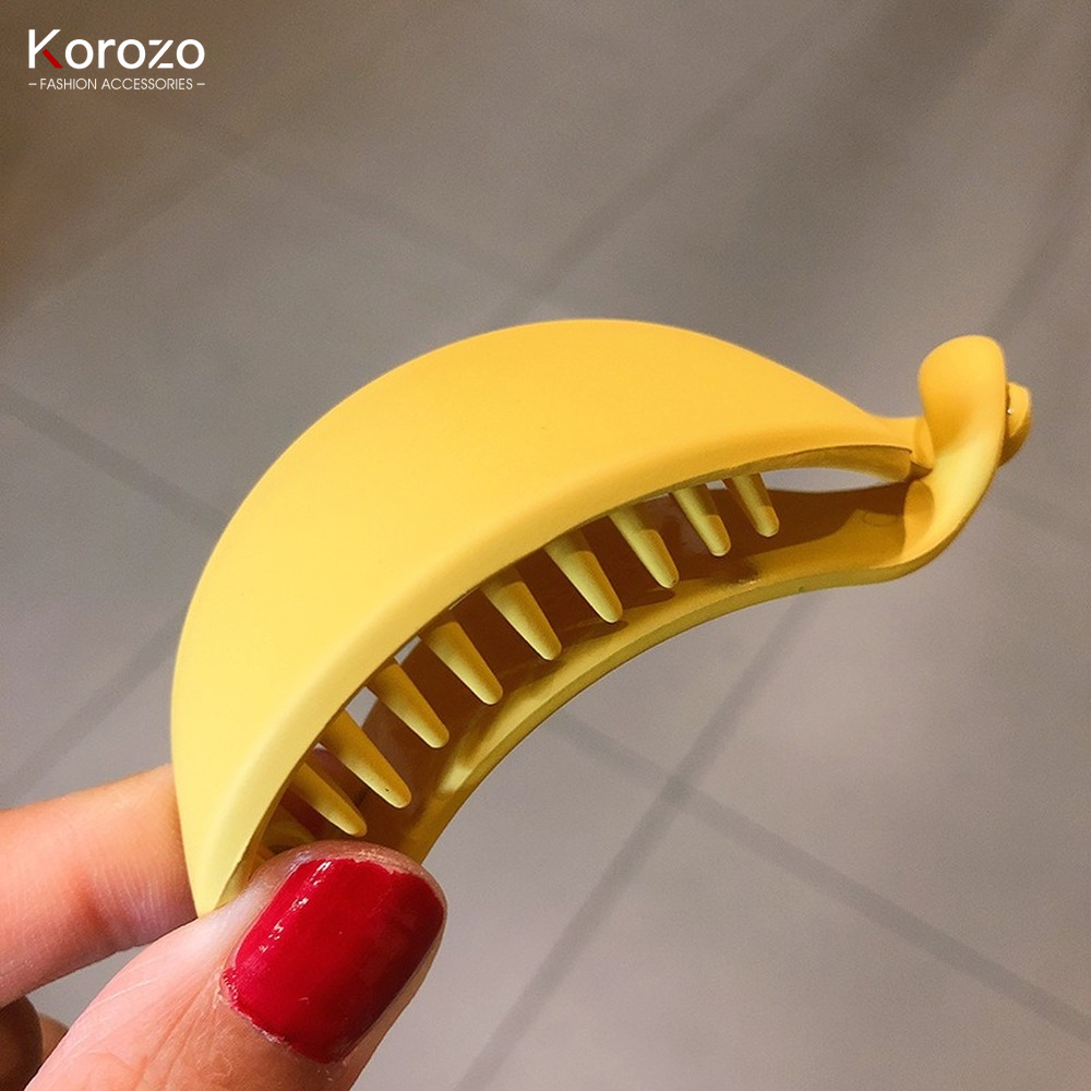 Korozo Jewelry 2021 New Frosted Candy-colored Banana Hairpin Simple Color Semi-circular Hairpin for Women