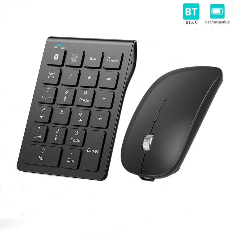 Wireless Keyboard Wireless USB - 18-Key Portable Number Pad For