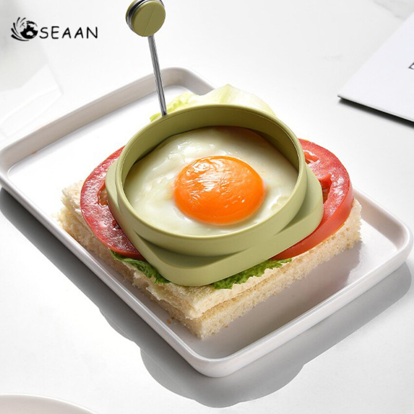 Egg Fried Mold Double-Sided Round Convenient Omelet Moulds Silicone Tools Pancake Maker Molds Frying Pan Accessories