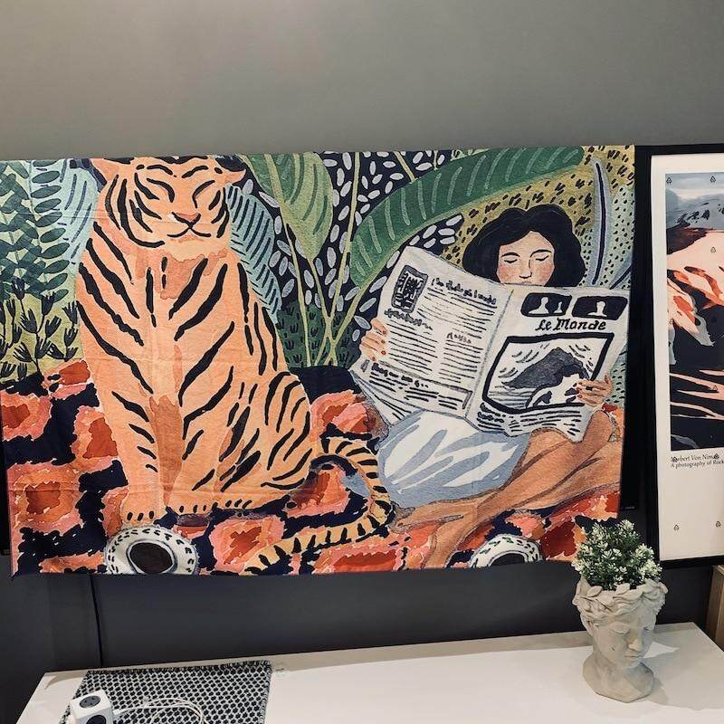 Thảm Treo Phong Cách Instagram Bắc Âu Thiết Kế Loạt Động Vật Thảm Trang