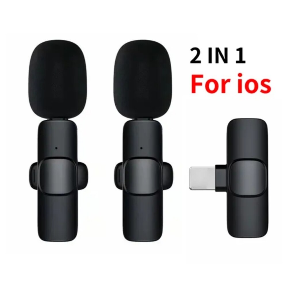 Wireless Lavalier Microphone Cancel Noise Audio Video Recording Live Broadcast Mini Mic for iphone iPad air pro Android Type-C Cellphone for Huawei Xiaomi Realme