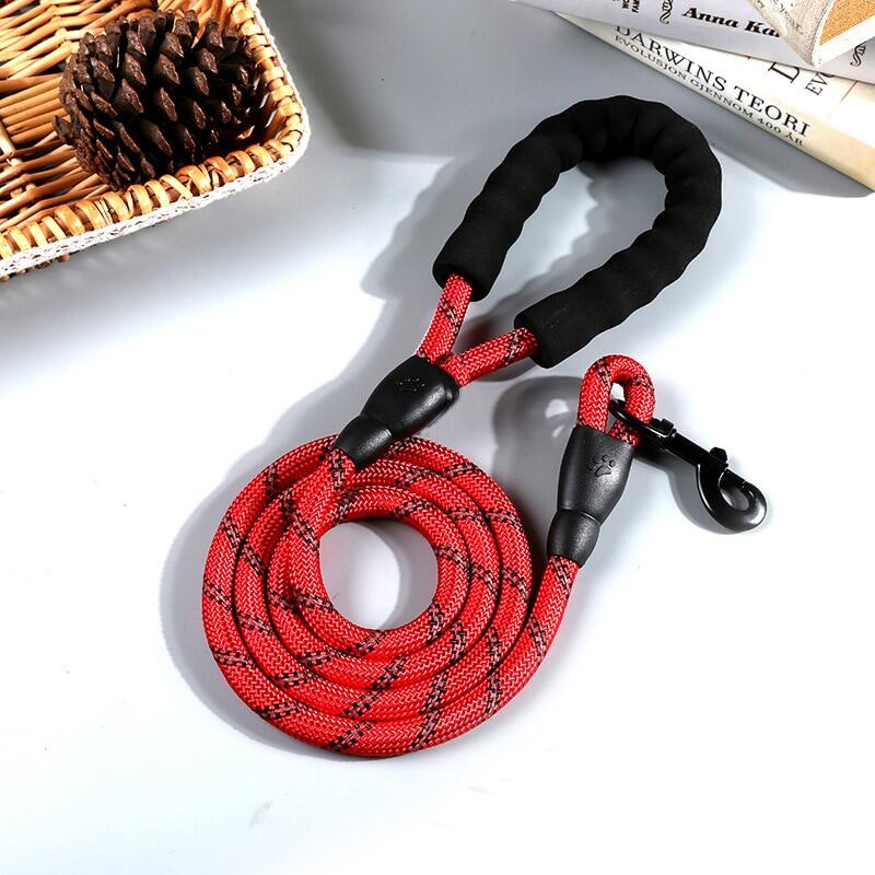 Hot Dog Leash Reflective Nylon Leashes Medium Large Puppy Durable