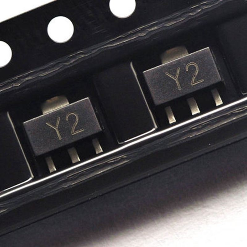 20pcs ss8550 y2 1.5a/25v pnp sot-89 double s high current smd transistor