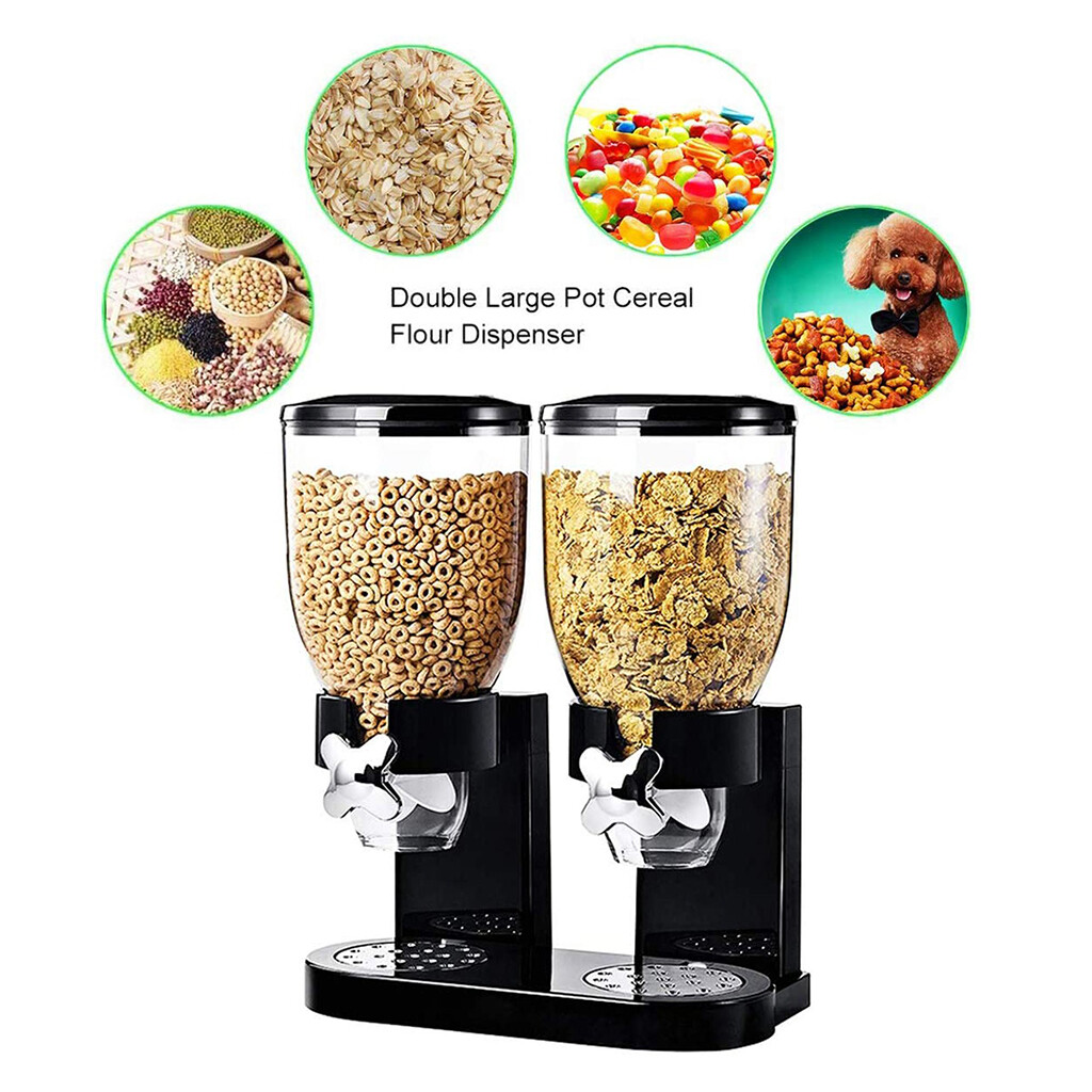 Blesiya Hộp Đựng Ngũ Cốc Đôi Đa Năng Bình Đựng Yến Mạch Gạo Nhà Bếp, Kín Có Thể