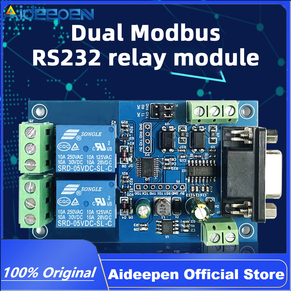 【Hàng Có Sẵn & Giao Hàng Miễn Phí】mô Đun Rơ Le Đơn/Kép Aideepen Modbus RTU Chính Thức DC7-24V UART RS232/TTL
