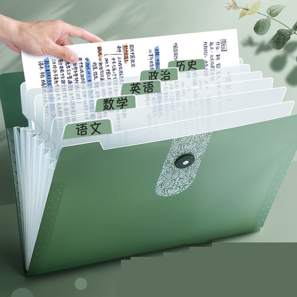 MMLUCK Túi đựng đồ dùng văn phòng 12 ngăn đựng tài liệu A4 sức chứa lớn kèm thẻ nhãn- INTL