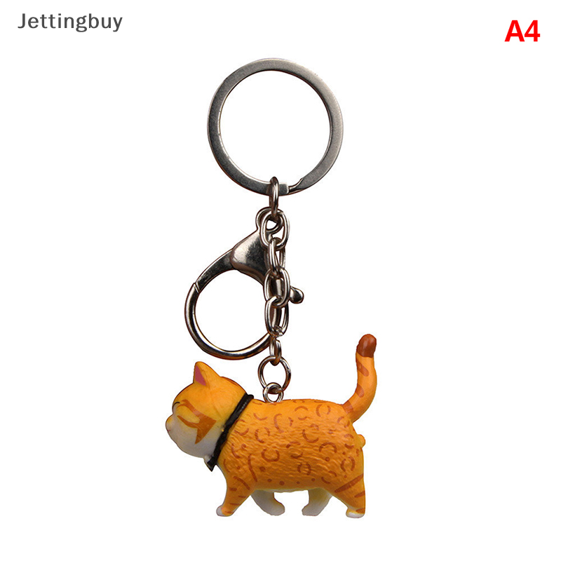 Flash Sale Cute Cartoon Cat Pendant Key Rings Kitten Cat Key Chain Shake Head Bag Keychains