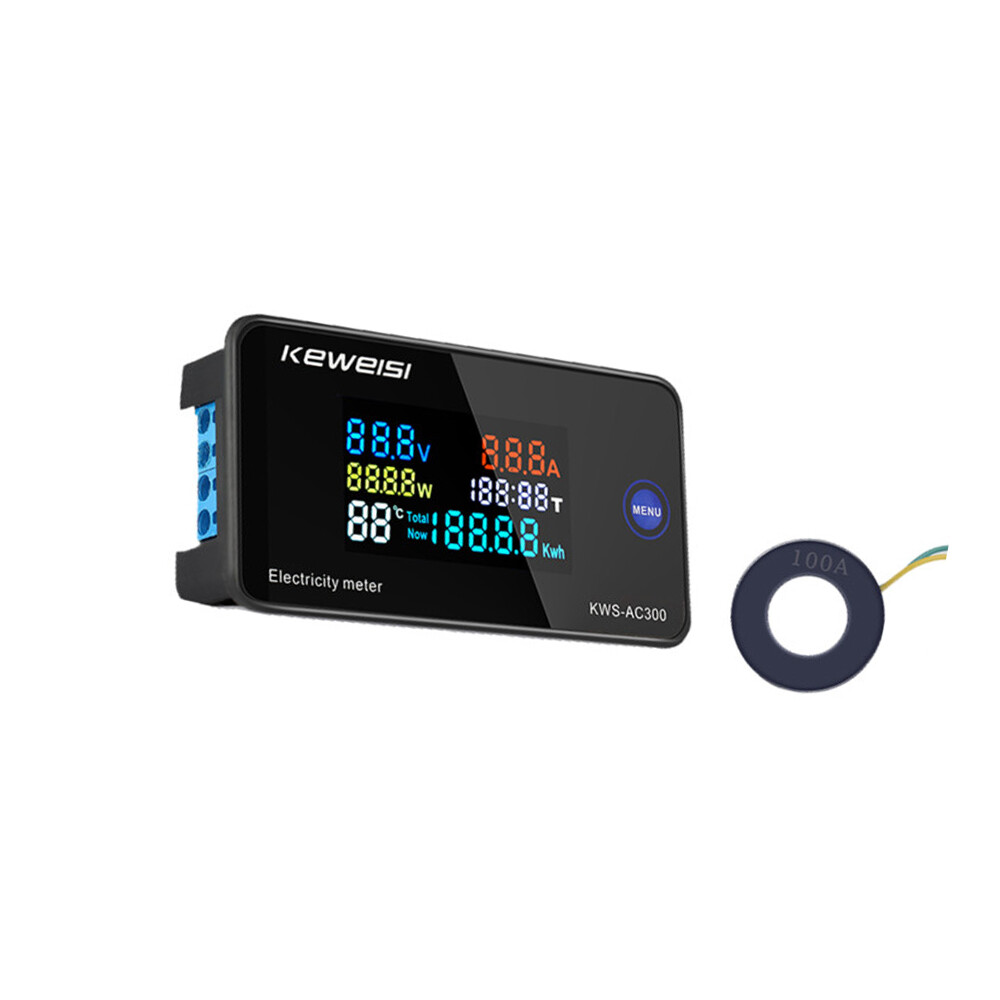 Màn Hình LCD Kỹ Thuật Số 6 Trong 1 AC50-300V Chính Hãng Máy Đo Nhiệt Độ Vôn Kế Dòng Điện Năng Lượng