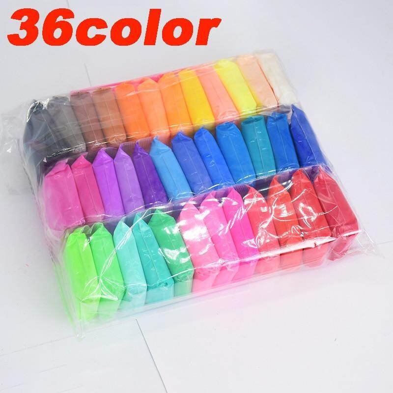 36 Colors/Set Fluffy Slime Toys Putty Soft Clay Antistress Light Plasticine Slime Supplies Sand Fidget Gum Polymer Clay for Kids