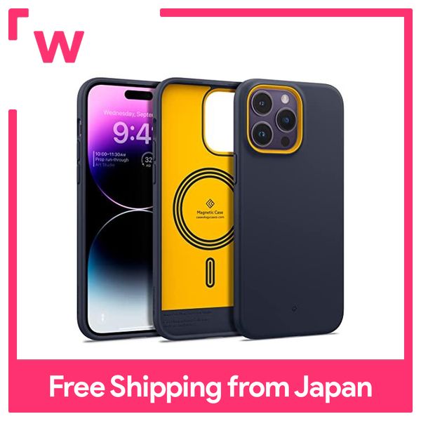 Caseology iPhone 14 Pro Case MagSafe Compatible TPU Silicone Coating Pop Color PC Sheet Durable Nano Pop Mag - Blueberry Navy
