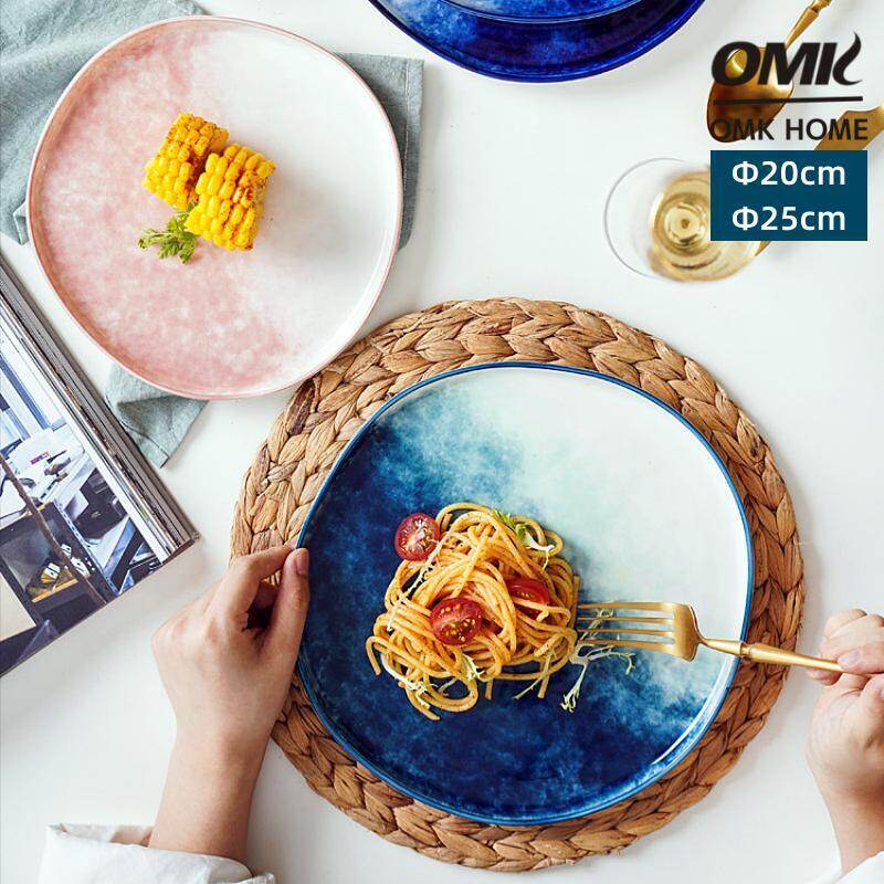 Omk kiểu Bắc Âu gốm đĩa ăn tối 8 inch và 10 inch