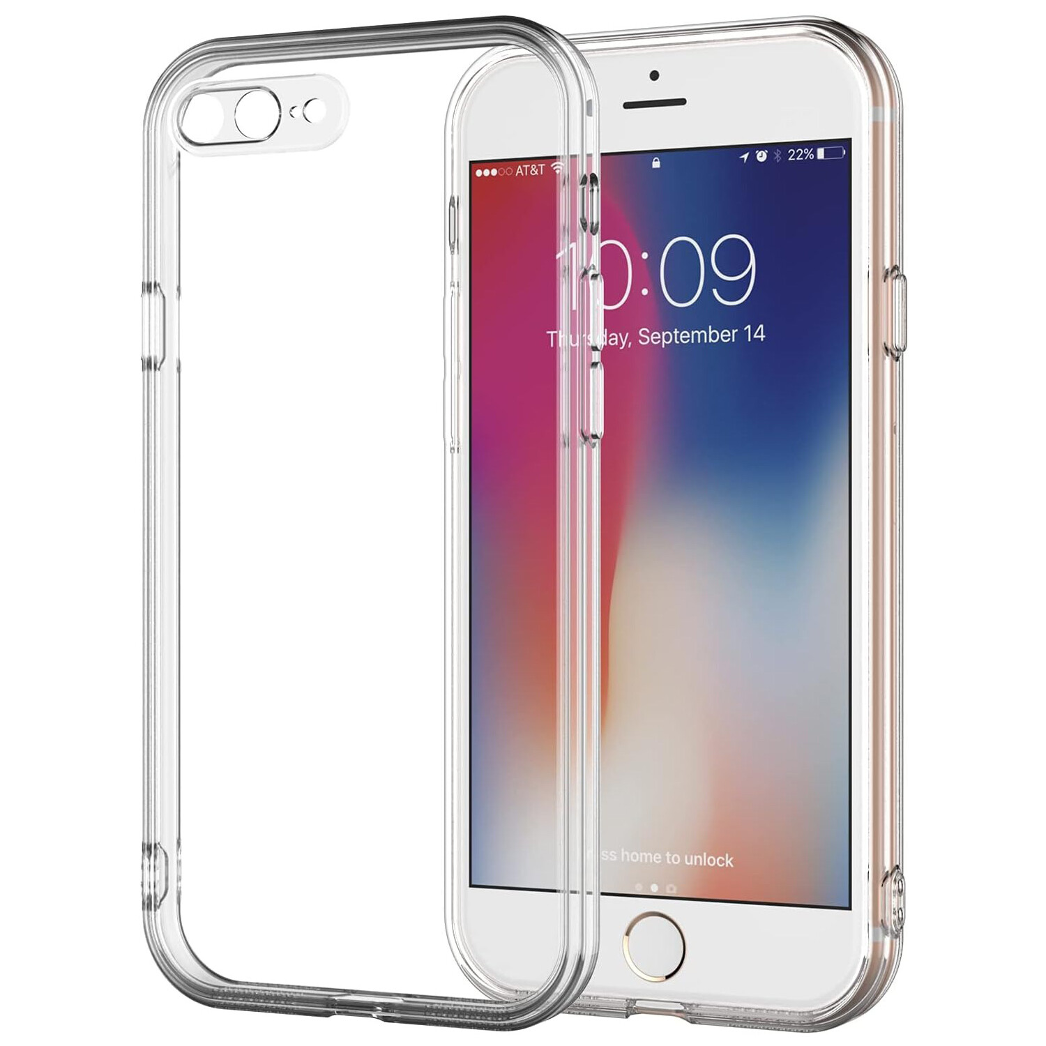 LUOWAN Ốp Lưng Cho Apple iPhone 7 Plus/iPhone 8 Plus Ốp Lưng Silicon Trong Suốt TPU Chống Trầy Xước Cho Apple iPhone 7 Plus/iPhone 8 Plus-Trong Suốt