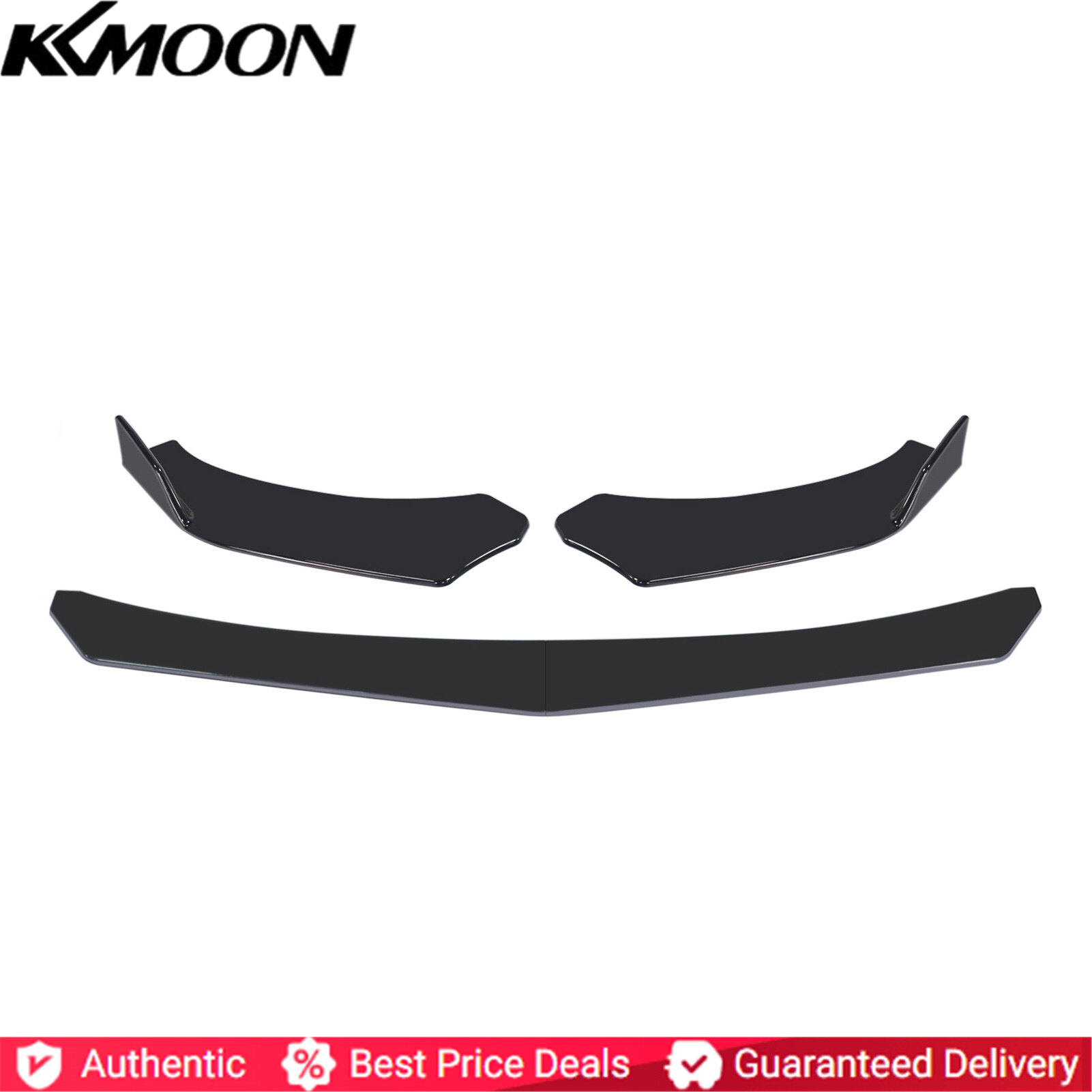 [4pcs] Car Front Bumper Lip Body Kit Spoiler Splitter ABS Bumper Canard Lip Splitter Universal