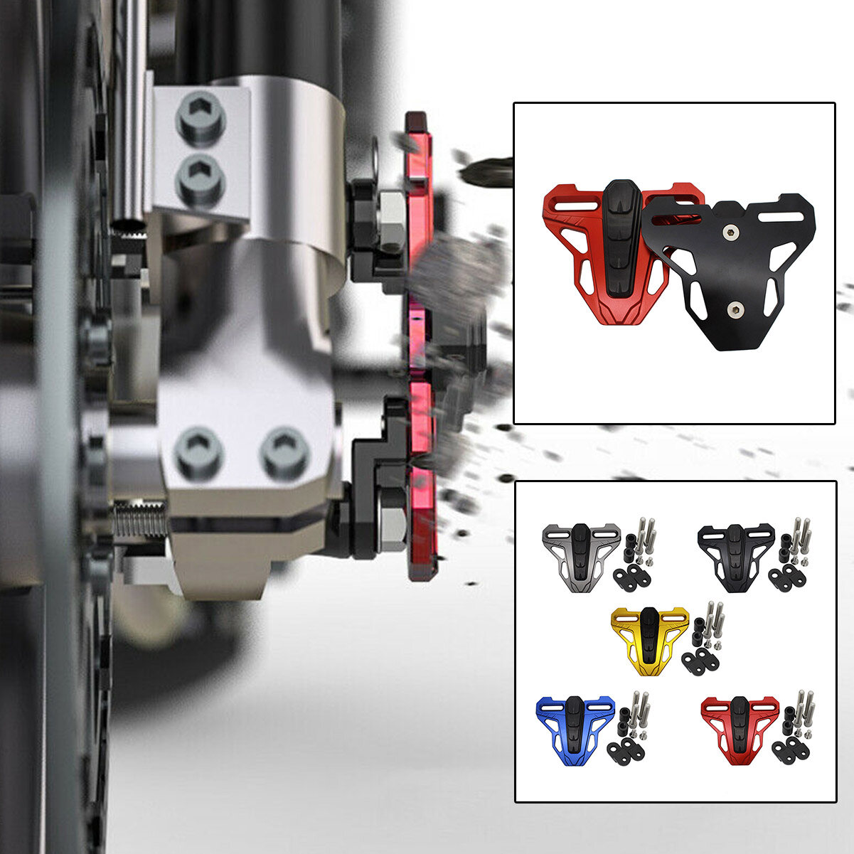SEMSPEED 1 Piece Universal Motorcycle Front Disk Brake Caliper Pump Cover Guard Protector For Honda Air blade 150 Click 150i 125i Vario 150 SH AB XRM125 CBR150R