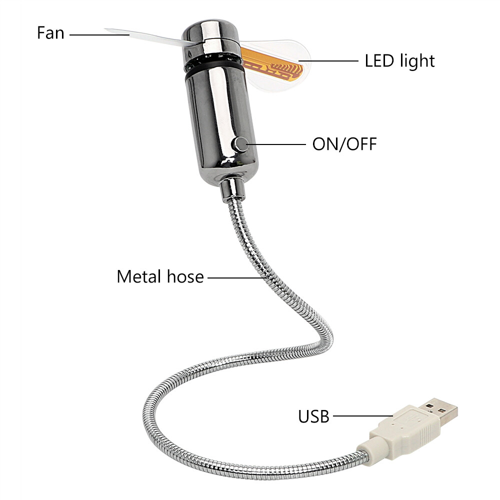 Đèn Quạt LED USB Có Thể Điều Chỉnh Đồng Hồ Thời Gian Mini Đồng Hồ Để Bàn Đèn Ngủ Hiển Thị Thời Gian Tiện Ích Đồng Hồ Dạ Quang Mùa Hè