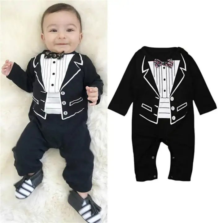 Tuxedo Bodysuit Dress Up Outfit Baby One Piece Clothing Size 18 Months 24 Months