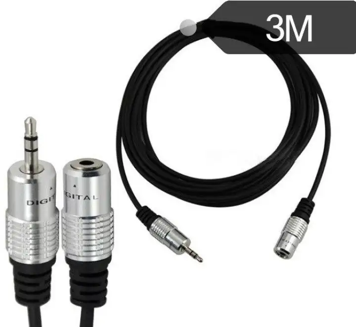 3m 3 5mm 1 8 Male To Female Plug Extension Audio Cable Mp3 Lazada Singapore