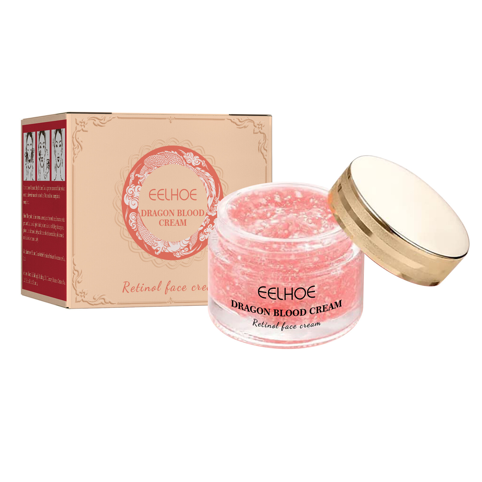 Eelhoe Dragon Blood Cream Placenta Royal Age Dragon Blood Cream Anti Aging Anti Wrinkle Firm Lift Moisturizing Cream Women Face Cream Moisturizing Skin Care Beauty