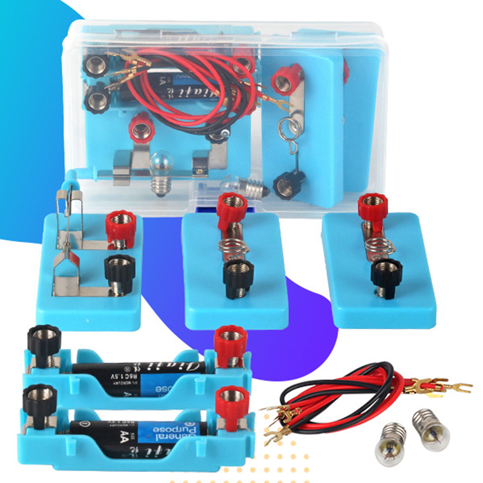1 Set Educational Circuit Toy Creative Electrical Physics Science Lab Learning Circuit Kit for Children