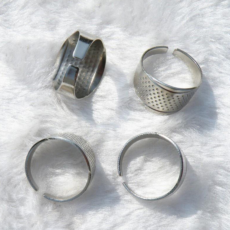 P5u7 Home Quilting Finger Needles Sewing Protector Adjustable Ring Tools DIY Thimbles