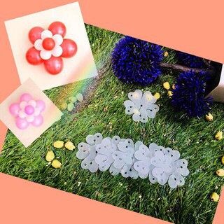 Set 10 bộ kẹp bóng bay tạo hình bông hoa