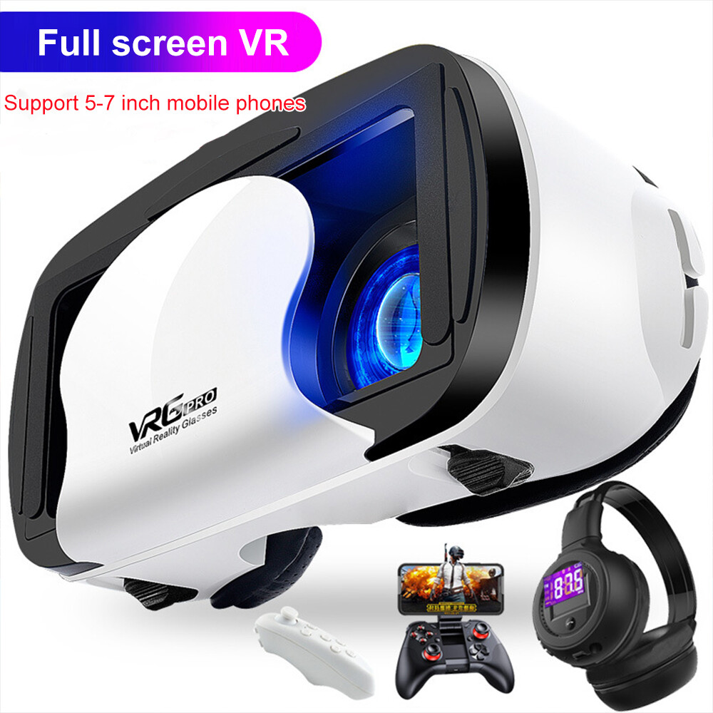VRG Pro 3D Kính VR Thực Tế Ảo Toàn Màn Hình Trực Quan Góc Rộng Kính VR, Áp Dụng Cho Các Thiết Bị Điện Thoại Thông Minh 5-7 Inch, Độc Lập Tròng Kính Có Thể Điều Chỉnh, Núm Điều Chỉnh Khoảng Cách Học Sinh, Điều Chỉnh Khoảng Cách Đối Tượng, tùy Chọn Cho Ngườ