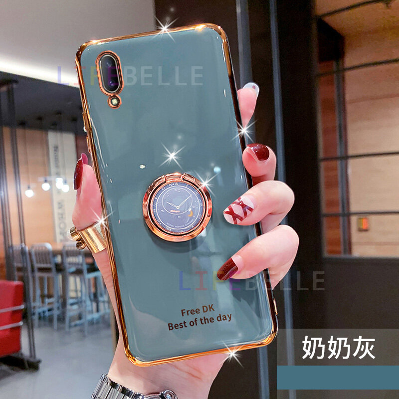 Ốp Lưng LIFEBELLE Dành Cho Huawei Y7 Pro 2019 Ốp Lưng + Giá Đỡ Nhẫn Đeo Ngón Tay, Ốp Điện Thoại Viền Mạ Siêu Mỏng Sáng Bóng Sang Trọng Ốp Lưng Silicon TPU Mềm Ốp Bảo Vệ Chống Sốc Cao Cấp