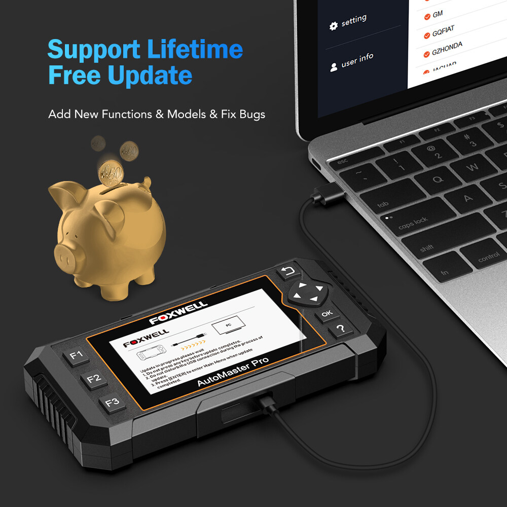 【Update For Free】Foxwell NT644 Elite OBD2 Scanner Full System Scan with