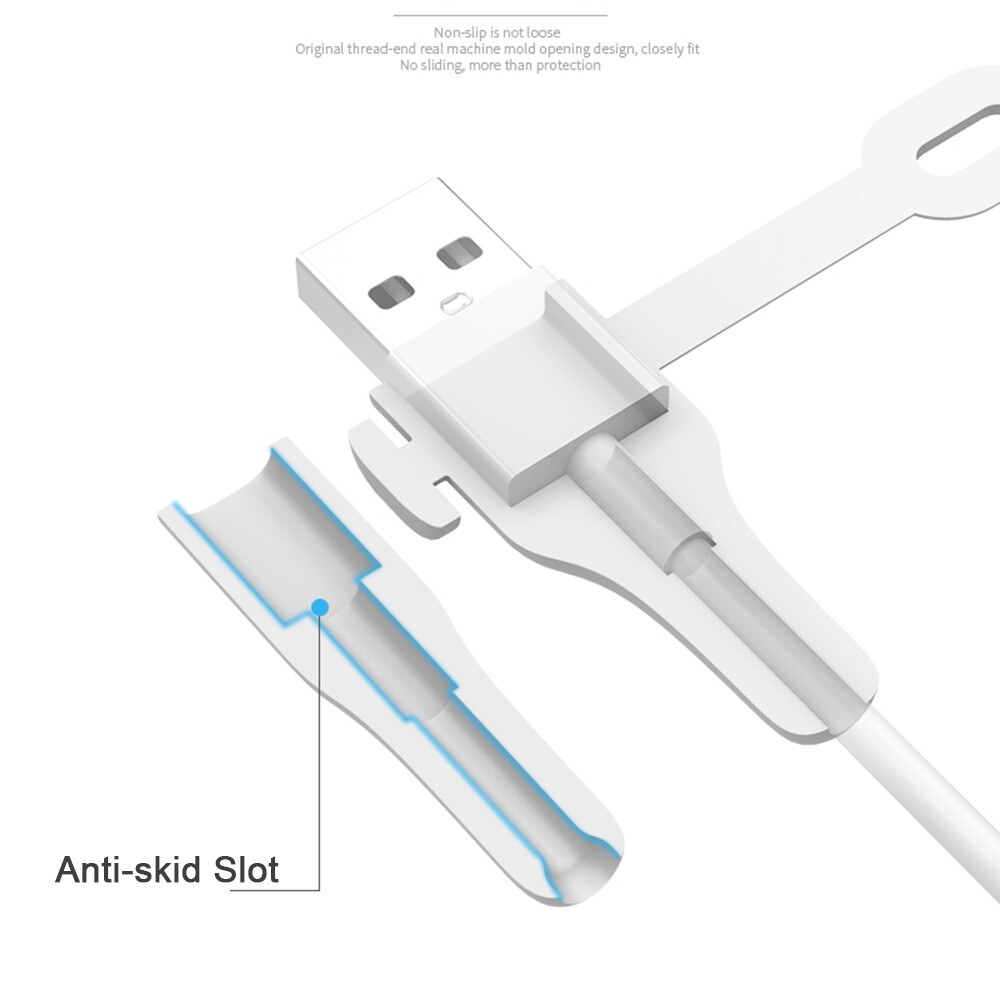 Soft Silicone Spiral Cable Protector iPhone iPad Macbook Lightning Type C Case Winder for Universal USB Charger Holder Accessories [cchoice]