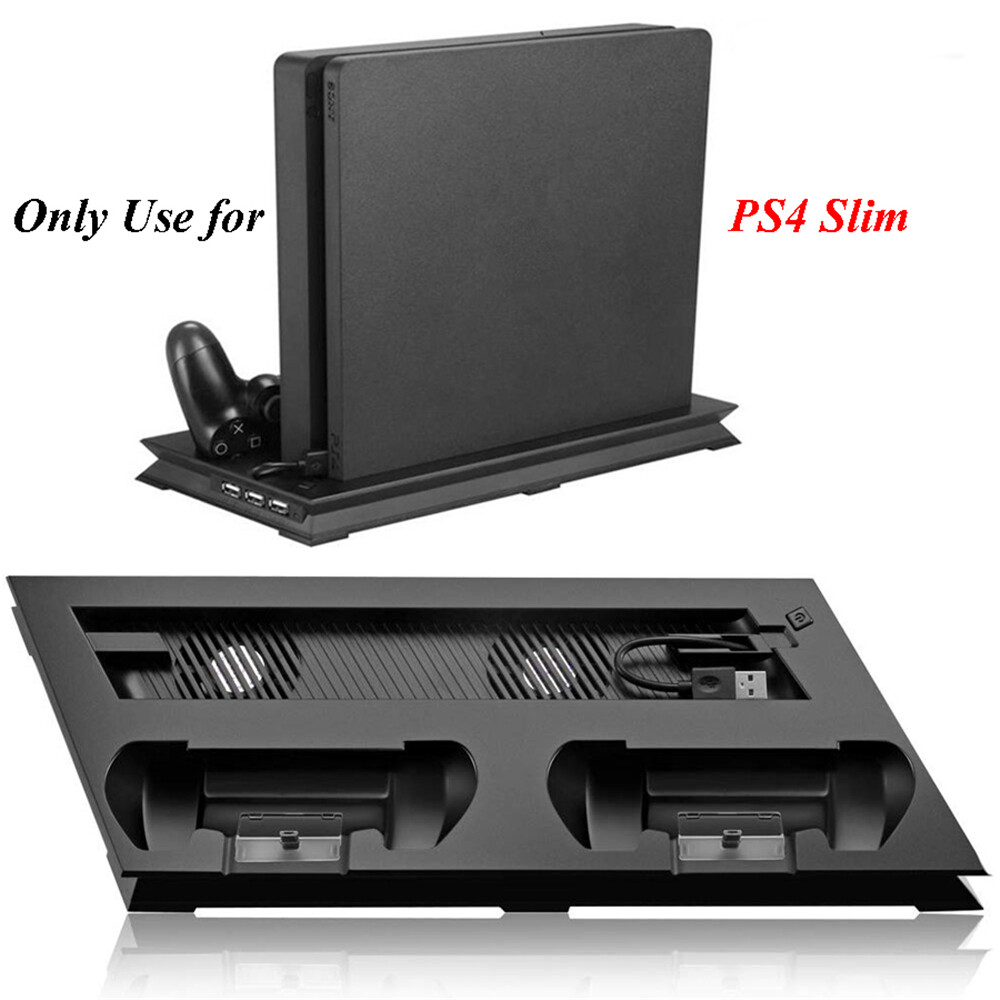 Đế Đứng Mỏng Cho PS4 Có Quạt Làm Mát Đế Sạc Bộ Điều Khiển Đế Sạc Cho Play Station 4 Slim Phụ Kiện Trò Chơi