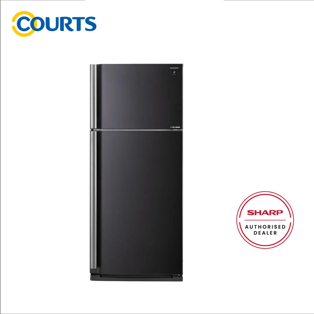 sharp sjp735mbk 2dr fridge 700l