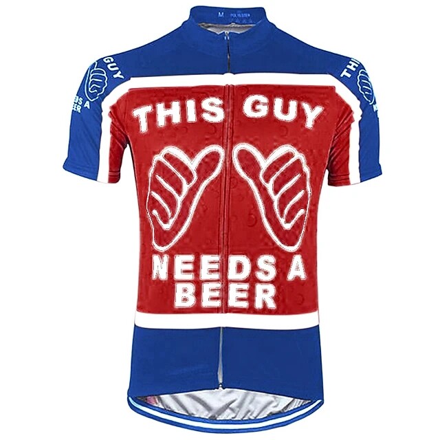 【In Stock】 Retro Men's Short Sleeve Cycling Jersey Breathable Quick Dry