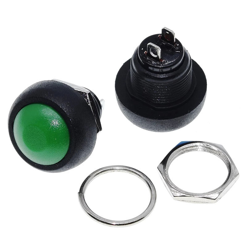 5PCS/10PCS Mini 12mm Waterproof Momentary ON/OFF Push Button Round Switch PBS-33B