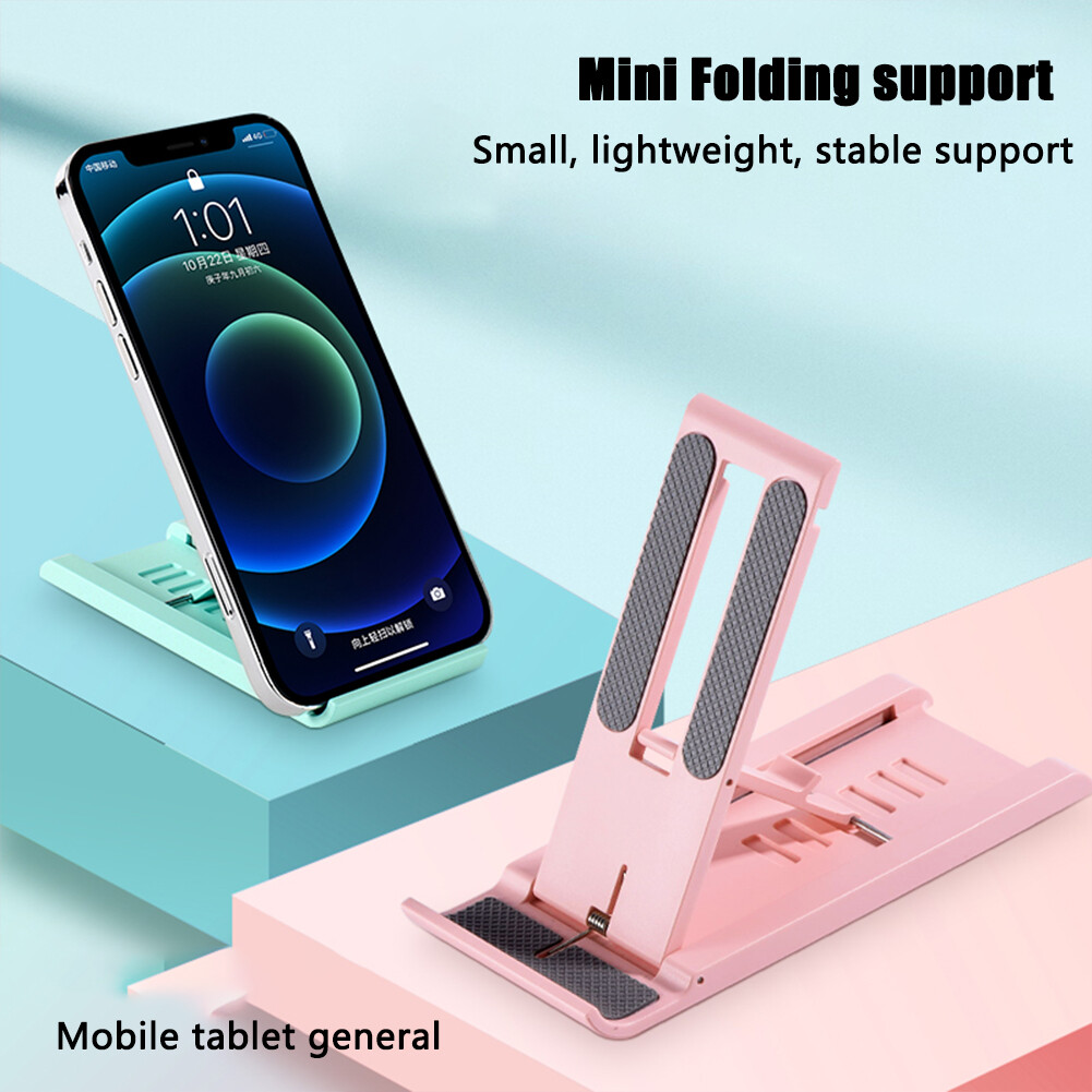 Folding Phone Holder Portable Adjustable Angle Desktop Tablet Bracket Multi-functional Hollowed Desk Stand