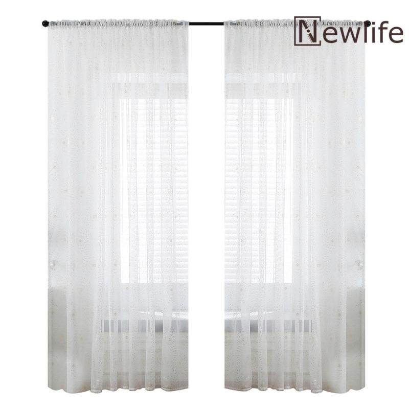 Rèm Vải Tuyn Che Cửa Sổ Pháo Hoa Sheer Bronzing Rèm Cửa Trang Trí Nội Thất
