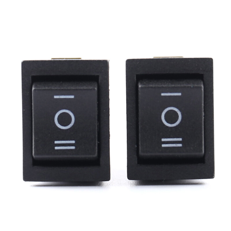 Valitoo KCD2 Mini Black 6PIN On/Off/On Rocker Switch Boat Rocker Switch Third Gear