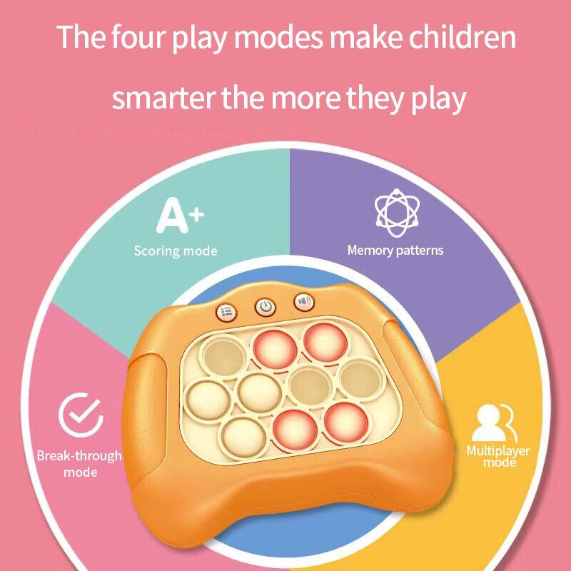 Quick Push Game Pop Popsocket Electronic Pushit Pro Super Bubble Pop Game Light Push Up Poplight Antistress Fidget Toys