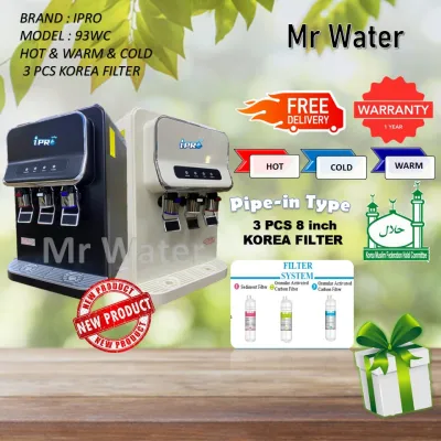 Water Dispenser Hot & Normal & Cold Model: 93wc With 3 PCS Korea Halal Water Filter