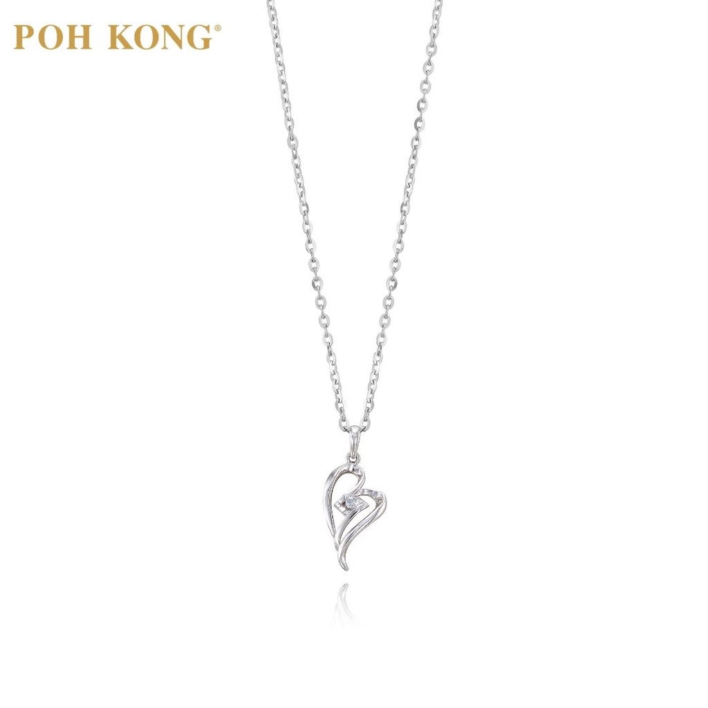 POH KONG 375/9K White Gold Heart Shaped 