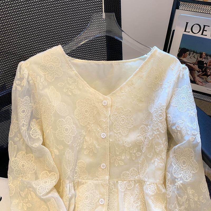 Spring and Autumn Blouse Women's Loose Top