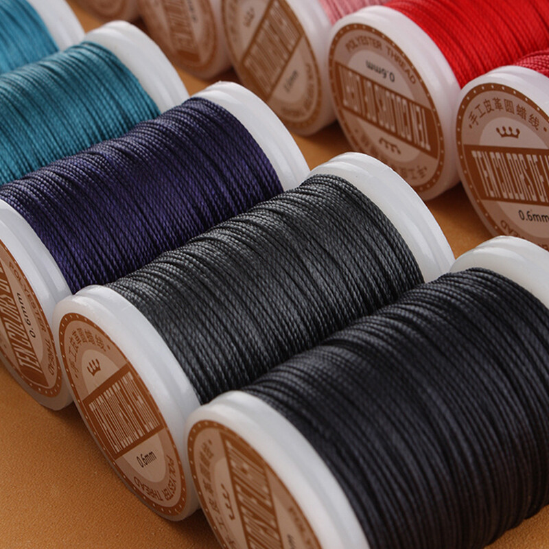 2021 Leather Craft Sewing Leather Round Wax Thread 0.6 mm Round Wax Thread