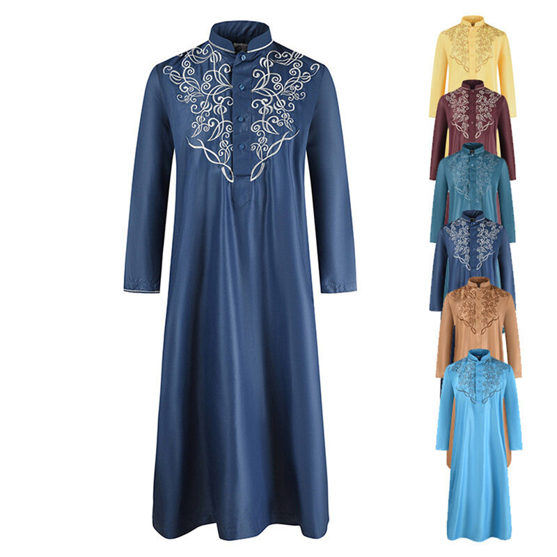 Fkend Abaya Ramadan มุสลิม Vintage ชุดคลุมปักลายอิสลาม Turket เครื่องแต่งกาย