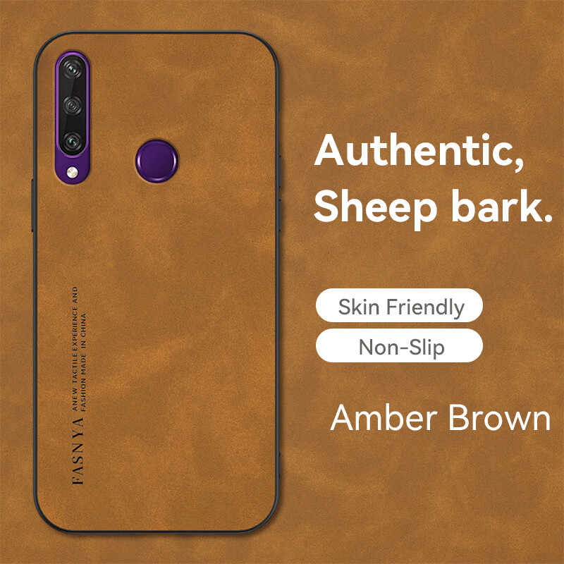 For Huawei Y6P Case Luxury Leather Texture Shockproof Phone Cover HuaweiY6P Y6P TPU Soft Casing