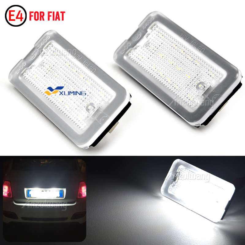 LED License Number Plate Light For Fiat Abarth 500 595 695 500C 595C 695C 312C 2